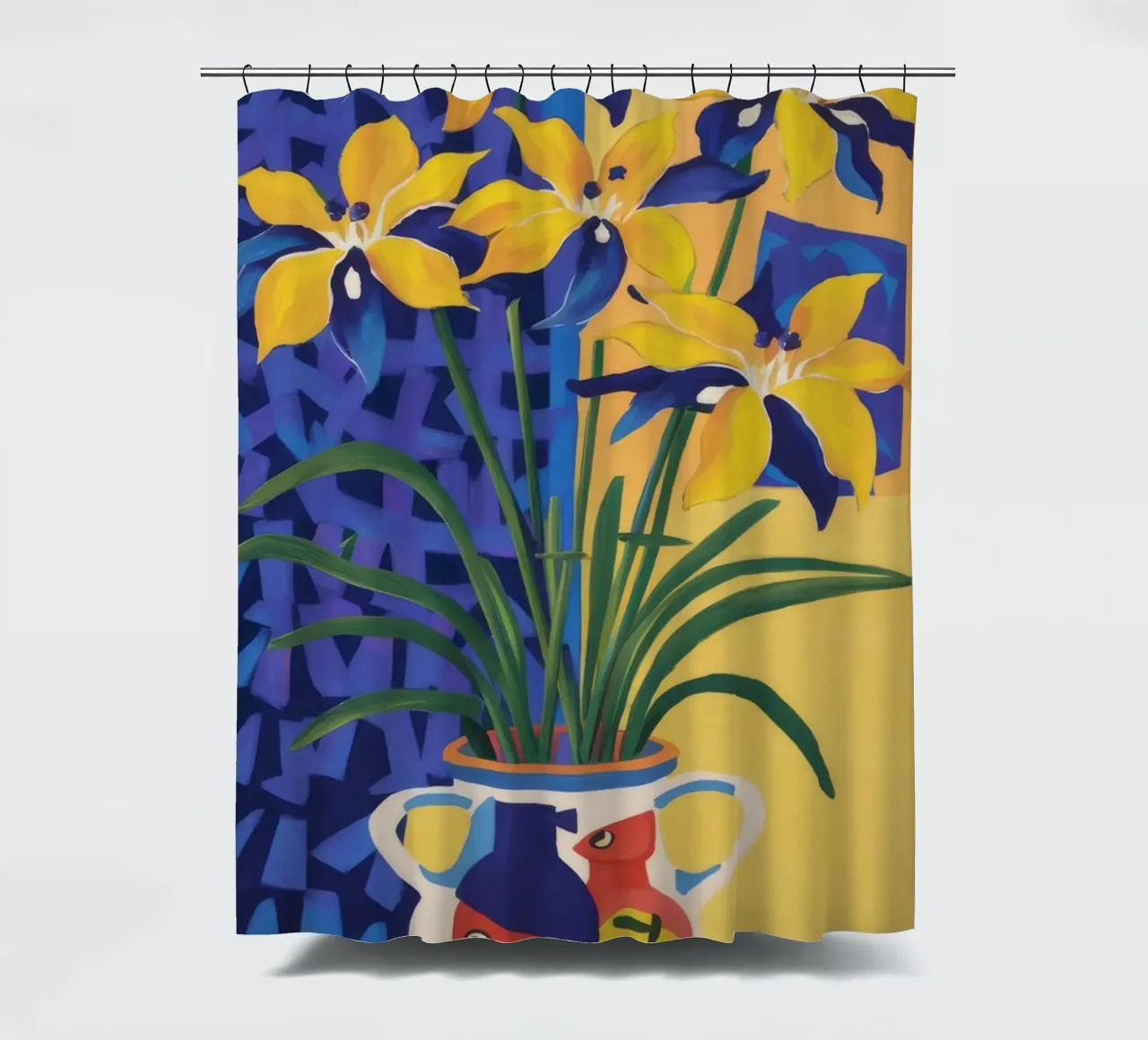 Hyacinth Leopard Print shower curtain by Tiga Bersama