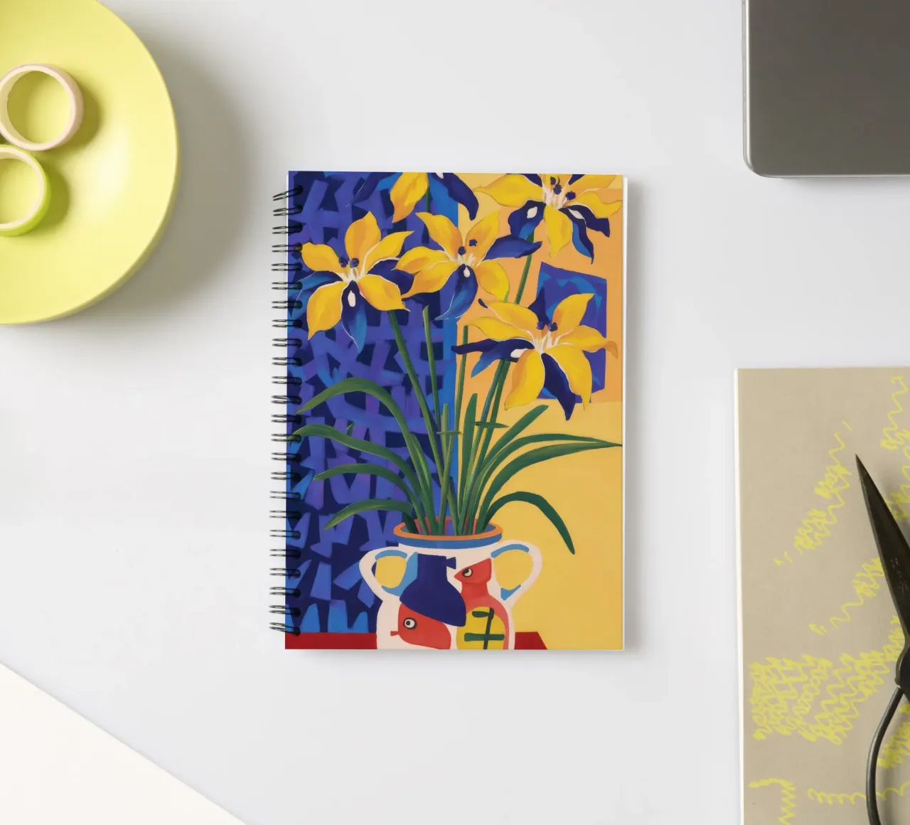 Hyacinth Leopard Print spiral notebook by Tiga Bersama