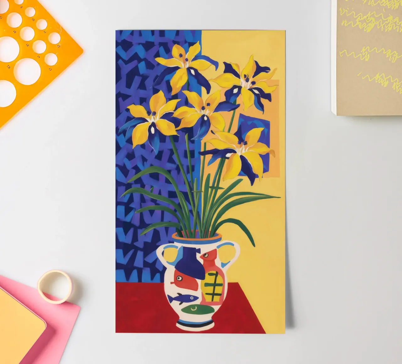 Hyacinth Leopard Print sticker sheet by Tiga Bersama