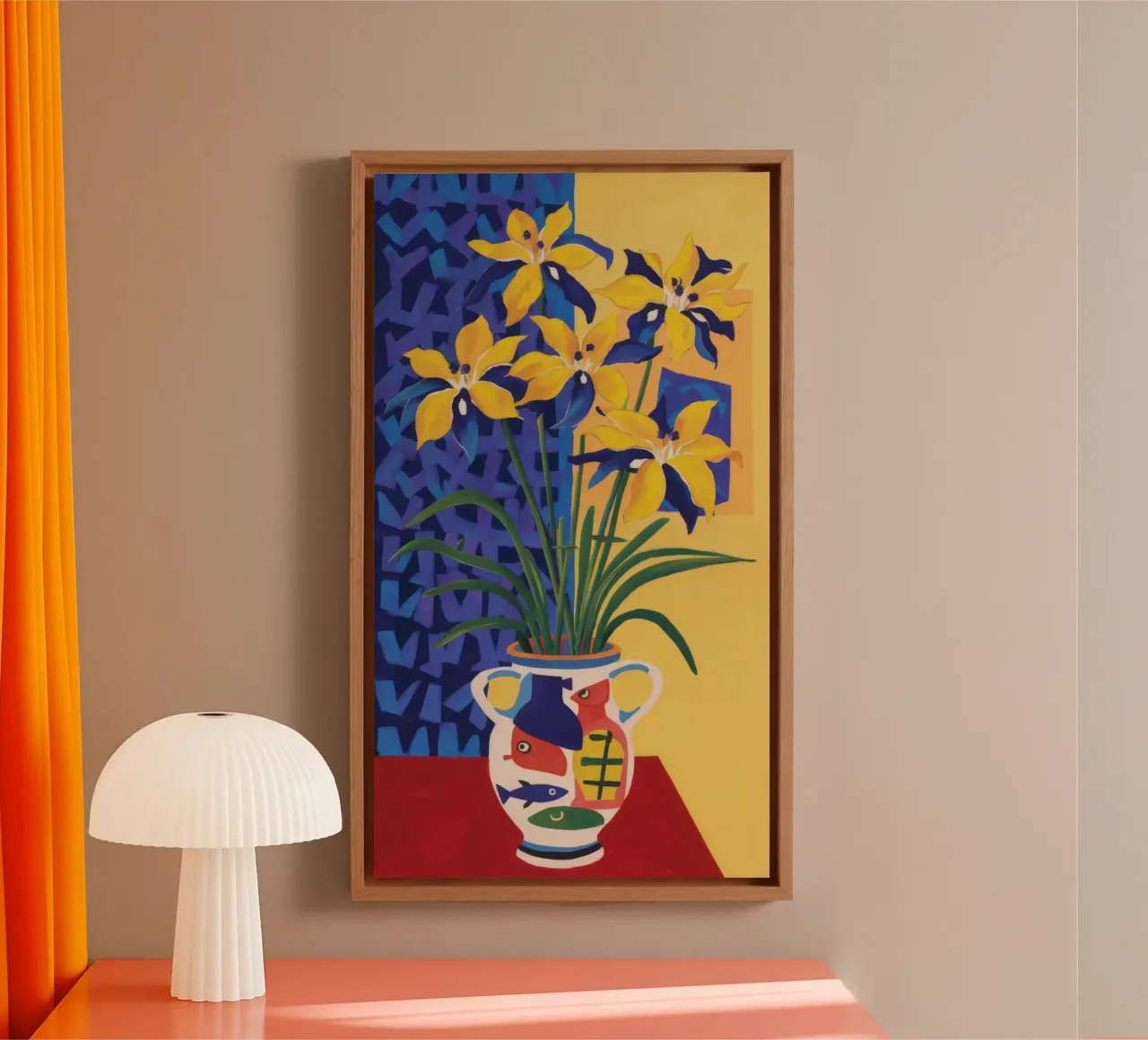 Hyacinth Leopard Print canvas by Tiga Bersama