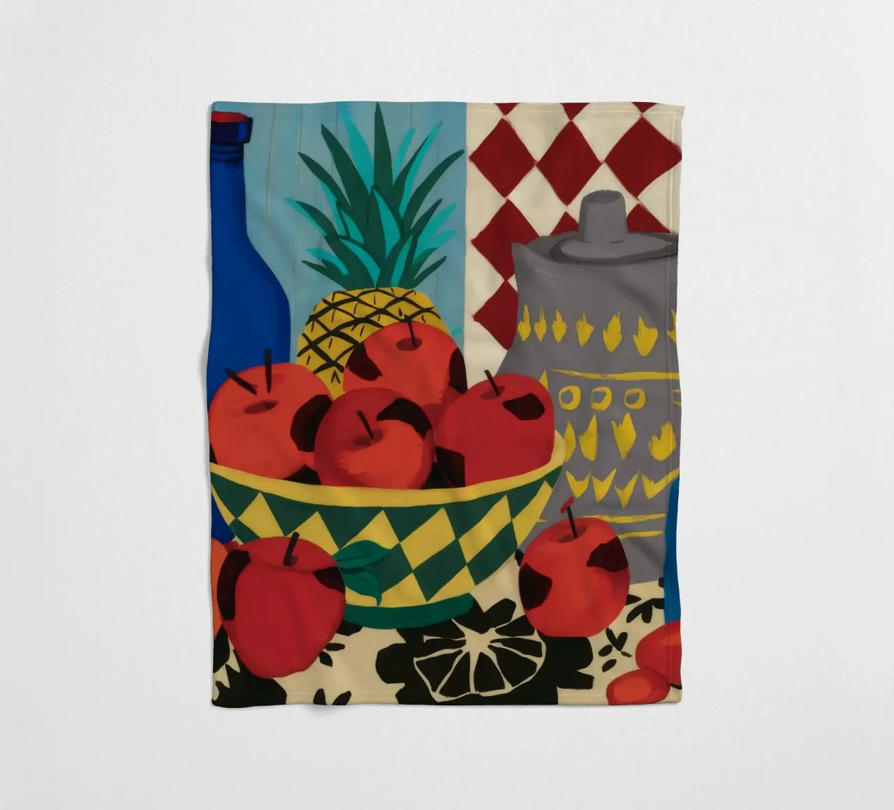 Festa a scacchi all'ananas coperta in pile da Fable Tempa