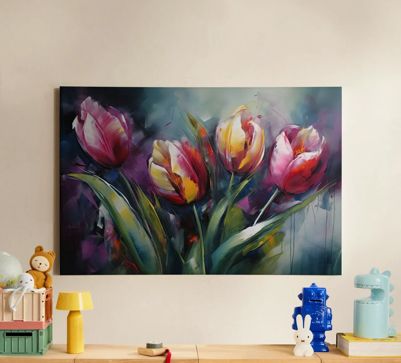 Muurkunst van Imagine canvas met Baklijst van Imagine