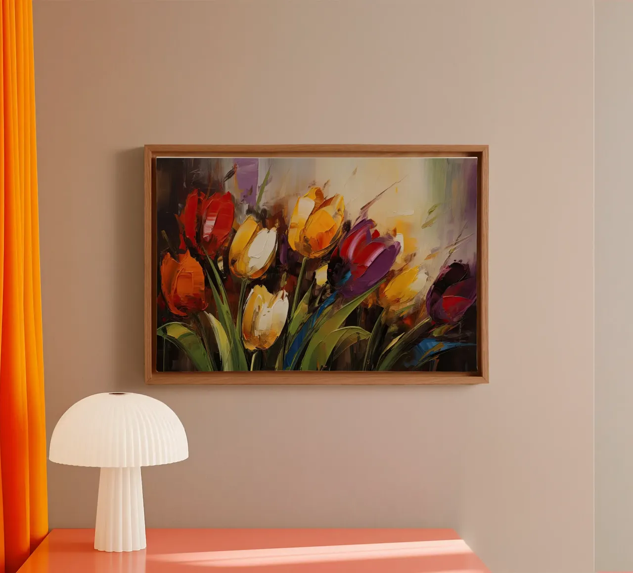 Muurkunst van Imagine canvas met Baklijst van Imagine