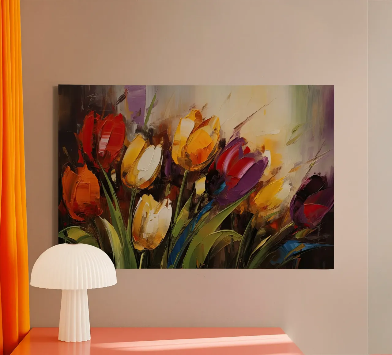 Muurkunst van Imagine canvas met Baklijst van Imagine