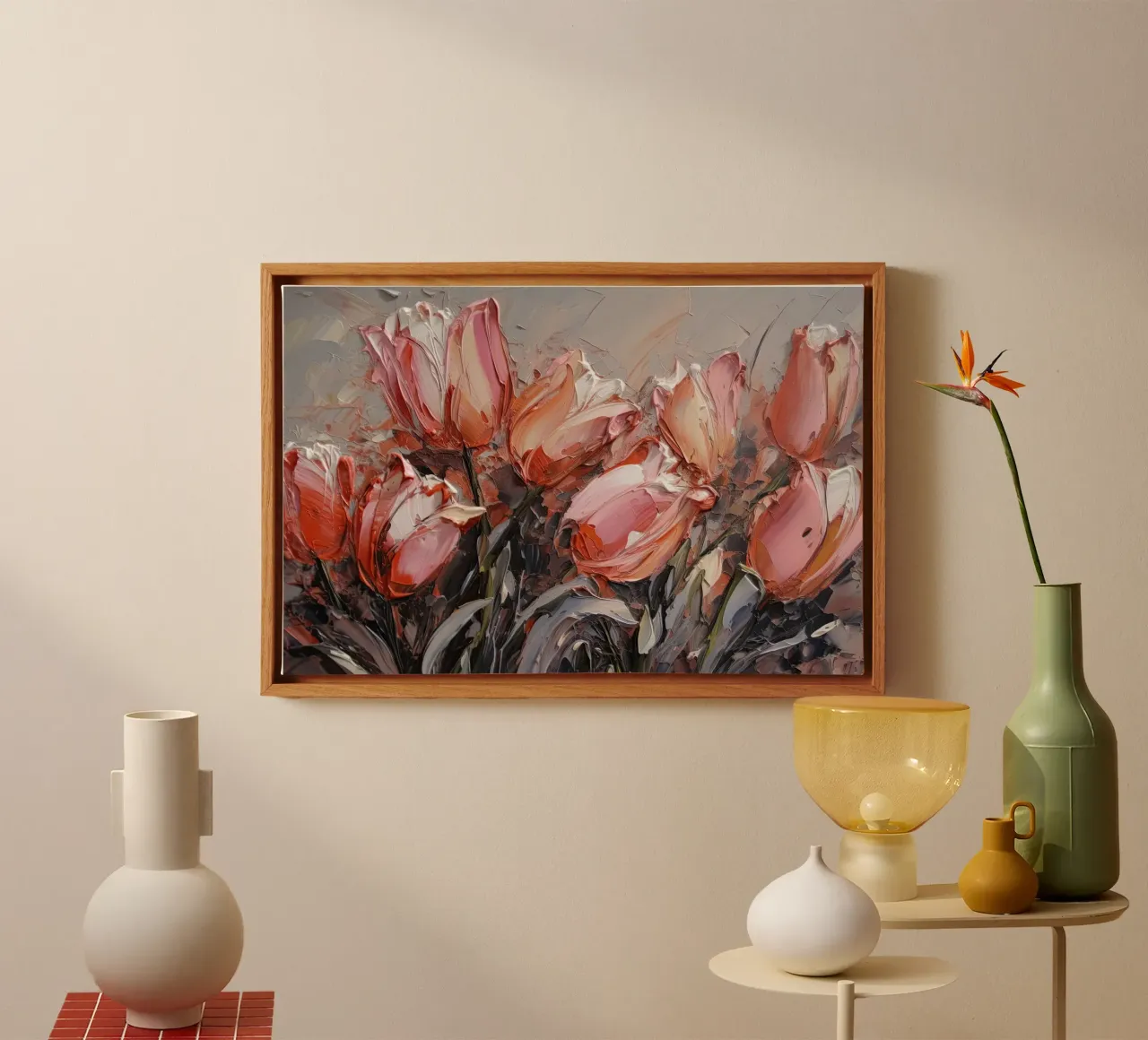 Muurkunst van Imagine canvas met Baklijst van Imagine