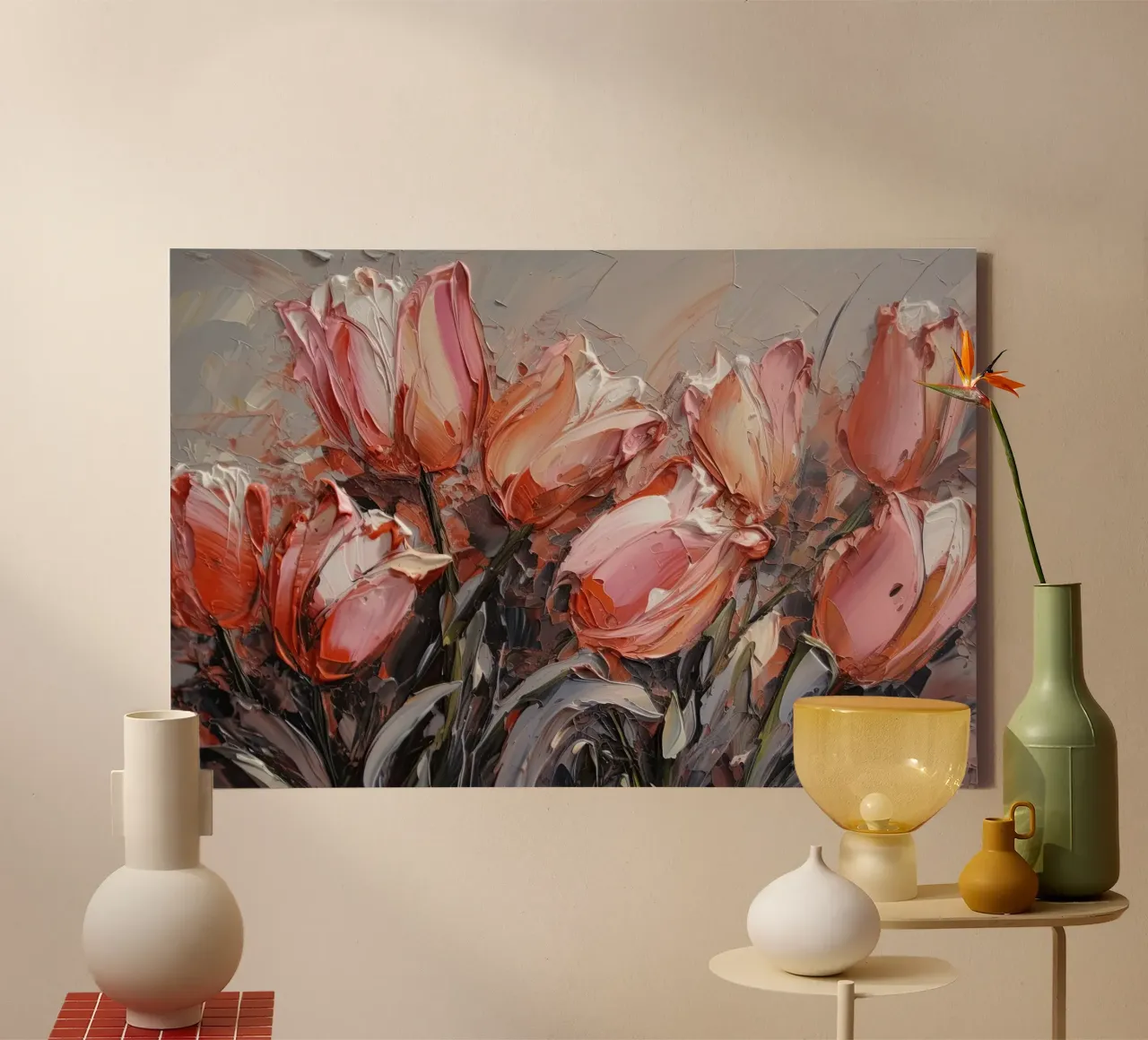 Muurkunst van Imagine canvas met Baklijst van Imagine