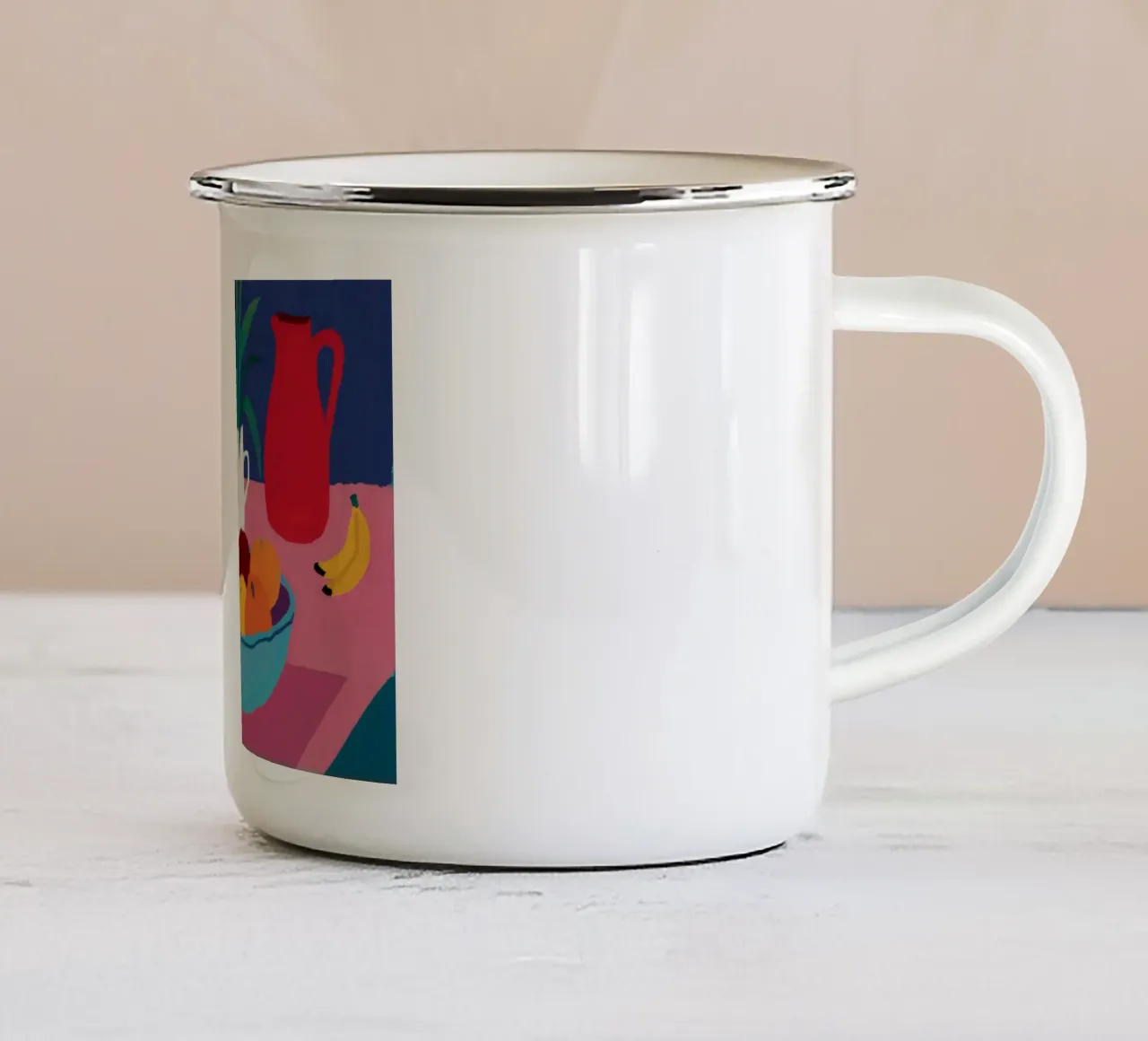 Brocca Cerise Harmony tazza in smalto da Fable Tempa