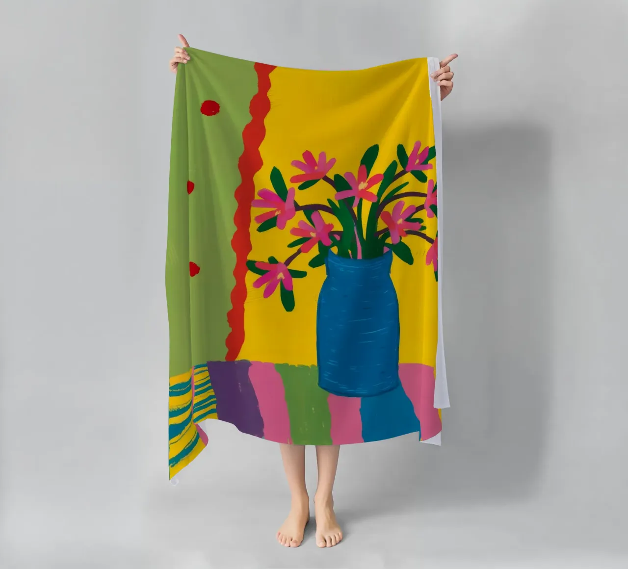 Rainbow Rug Bouquet beach towel by Tiga Bersama