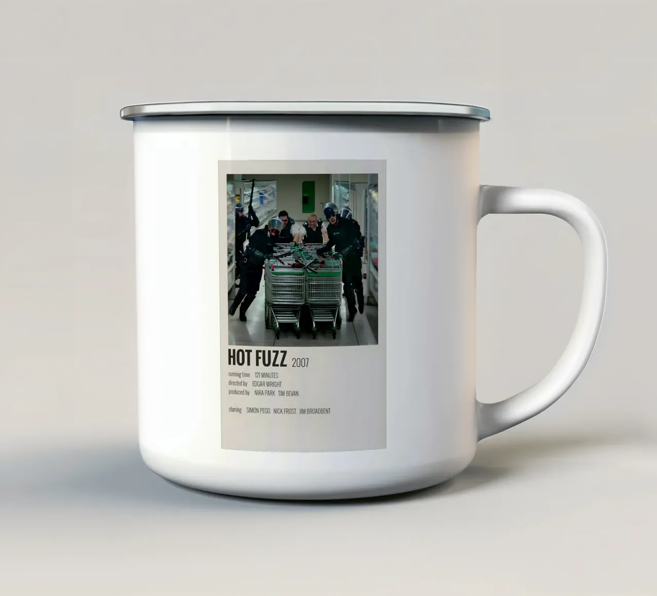 HOT FUZZ 2007 tazza in smalto da MVFminimalist