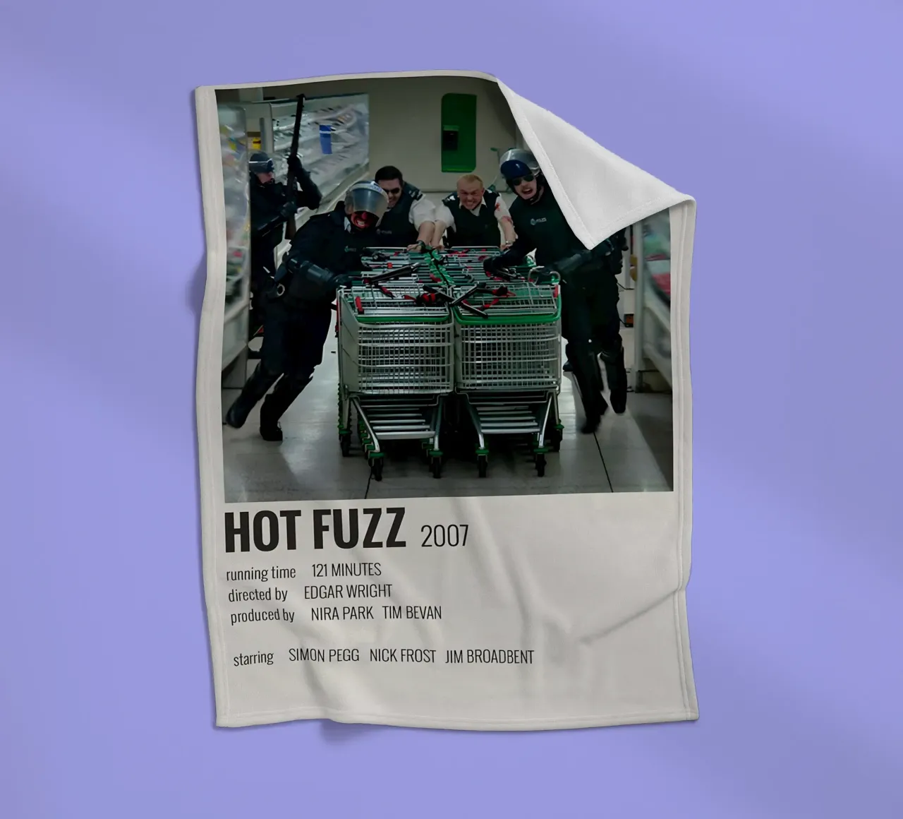 HOT FUZZ 2007 coperta in pile da MVFminimalist