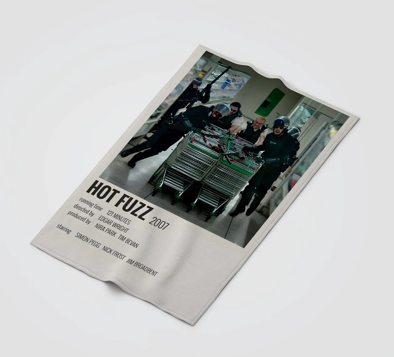 HOT FUZZ 2007 coperta in pile da MVFminimalist