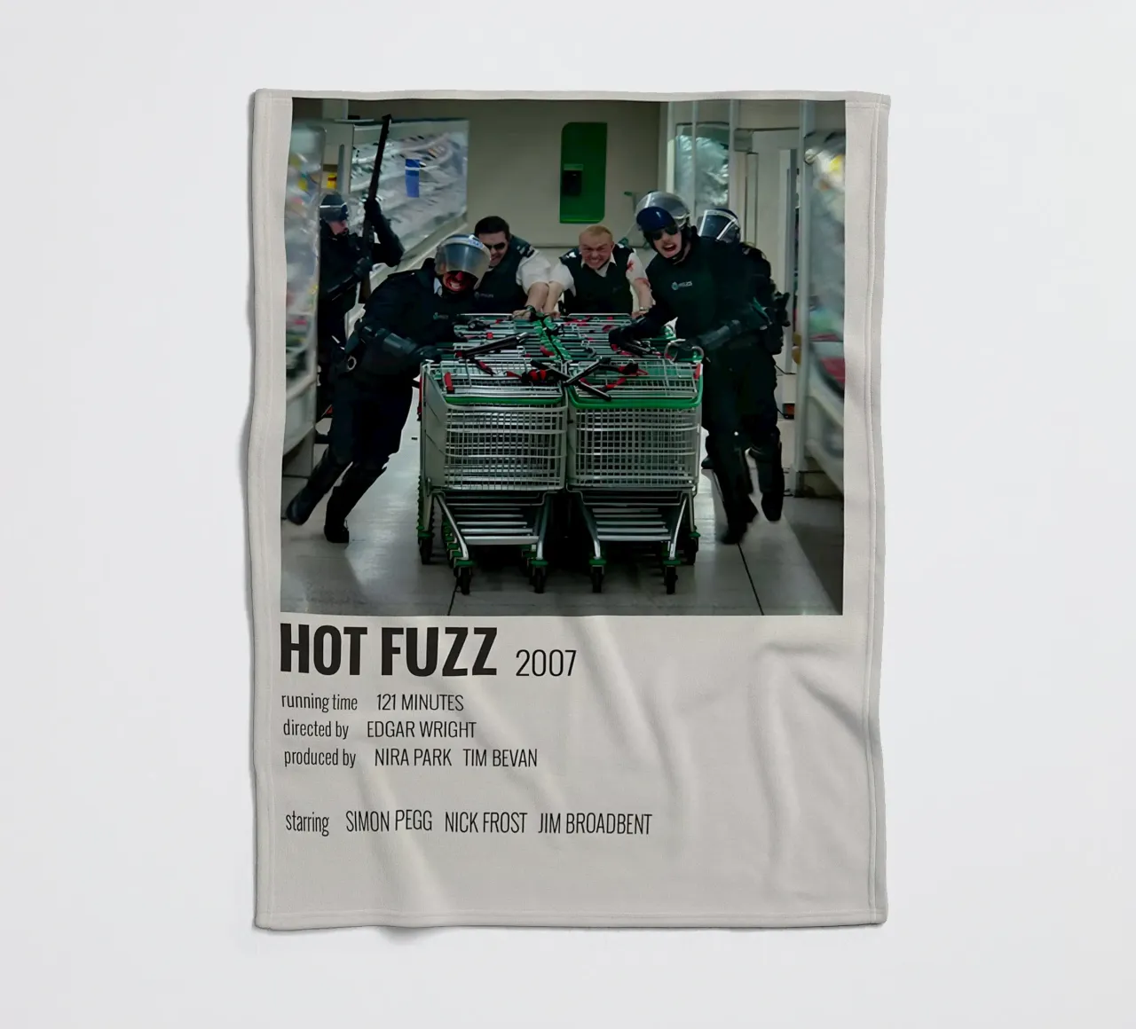 HOT FUZZ 2007 coperta in pile da MVFminimalist