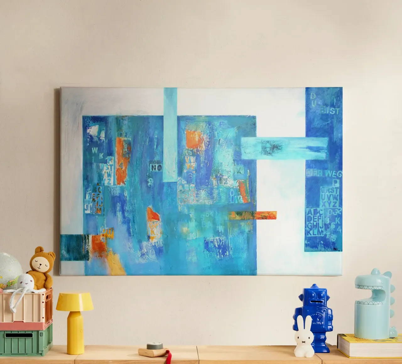 Du bist der Weg canvas met Baklijst van Anita Gewald