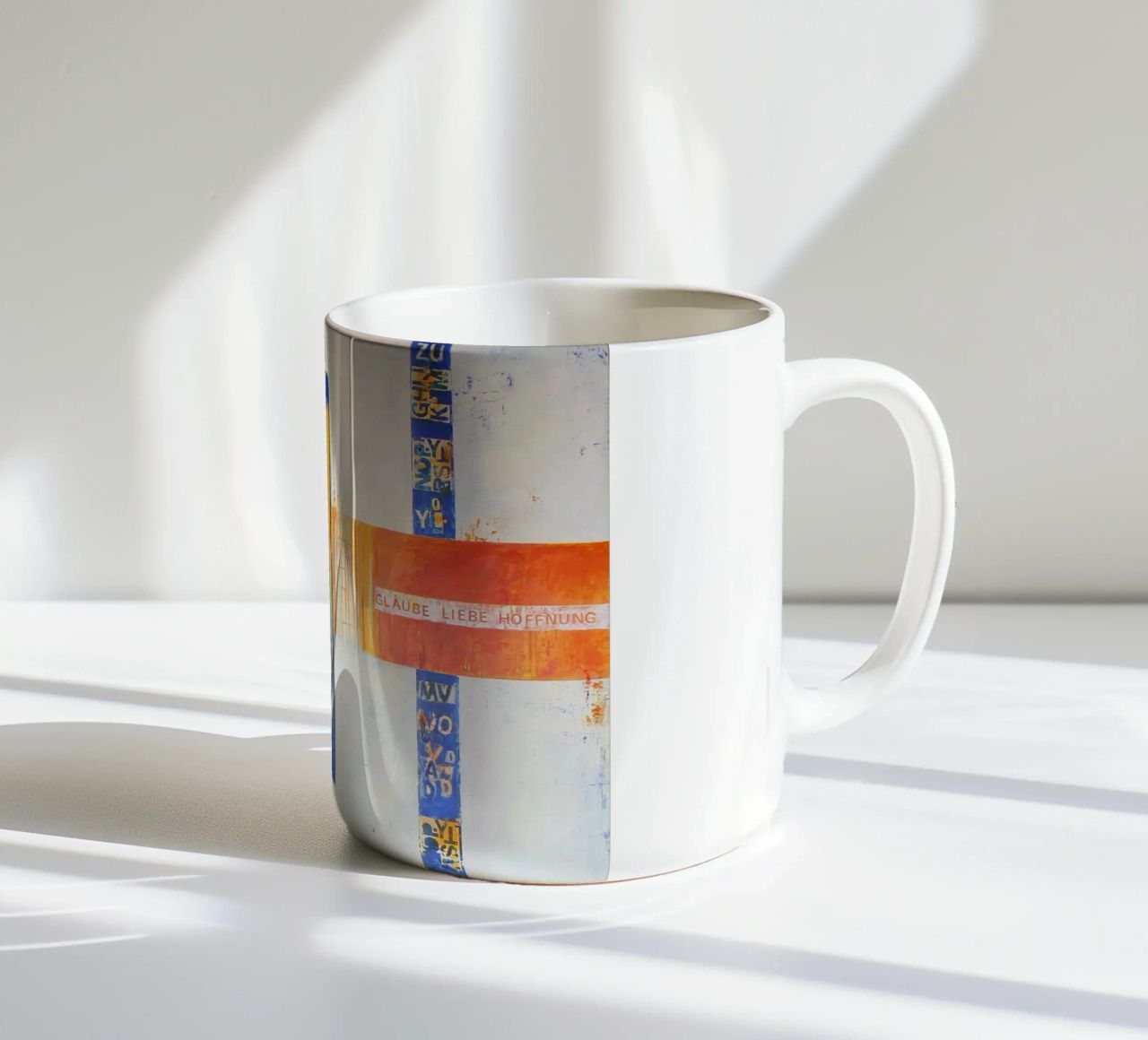 Glaube, Liebe, Hoffnung tazza in ceramica da Anita Gewald