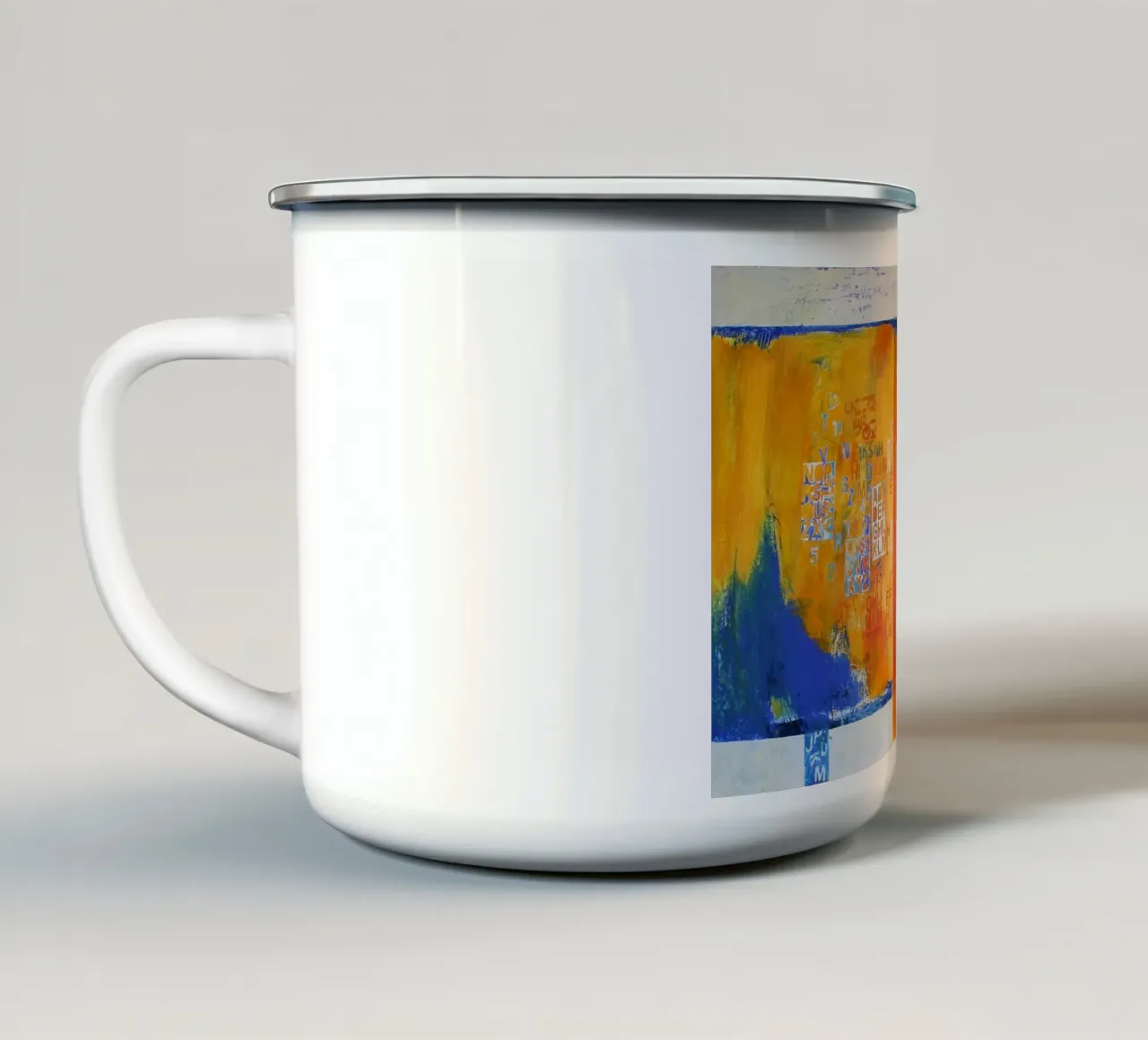 Glaube, Liebe, Hoffnung Emaille Tasse von Anita Gewald