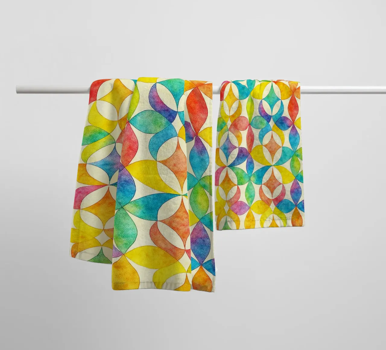abstract geometric line art towel by arkhanz