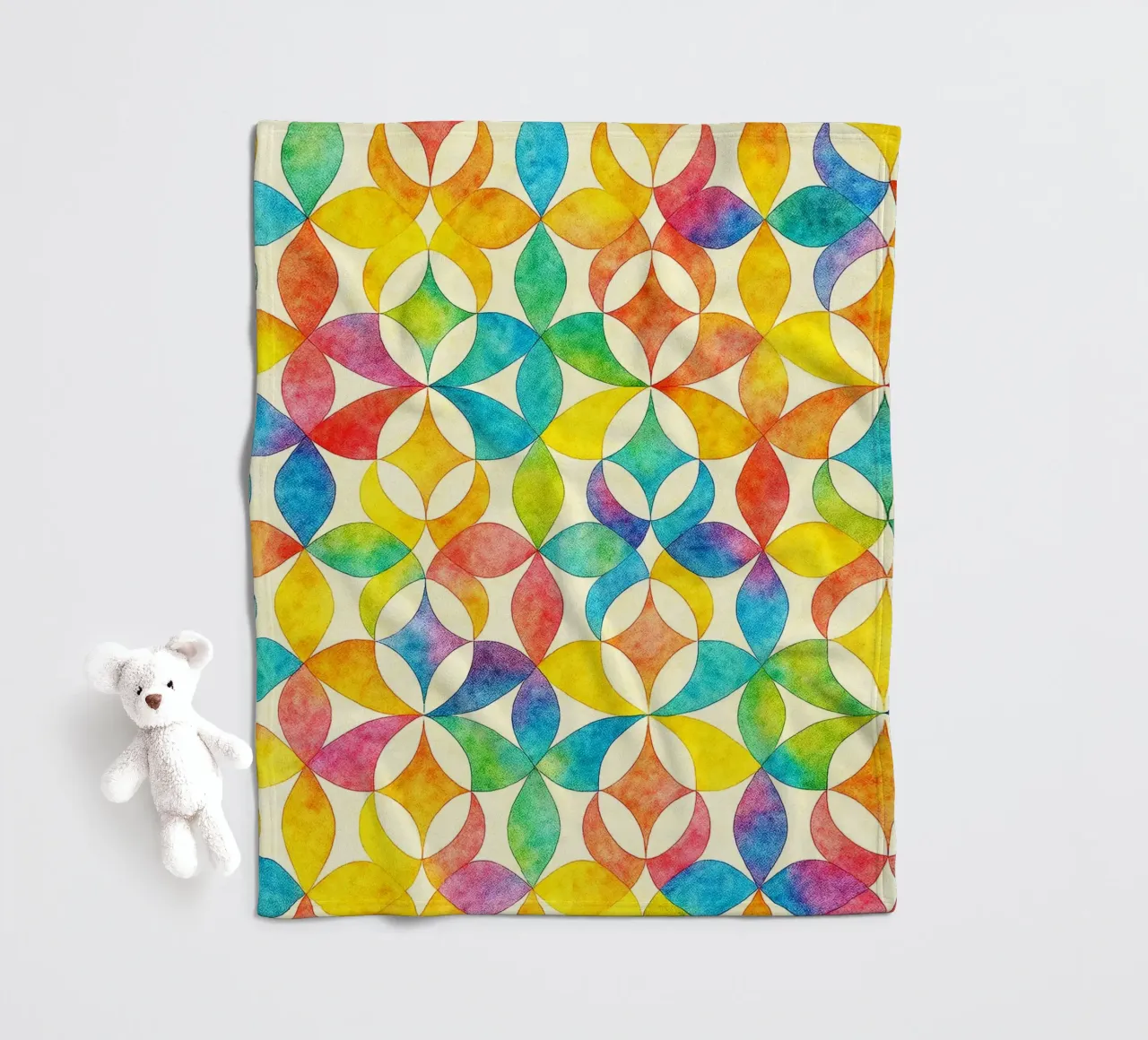 abstracte geometrische lijnkunst fleecedeken van arkhanz