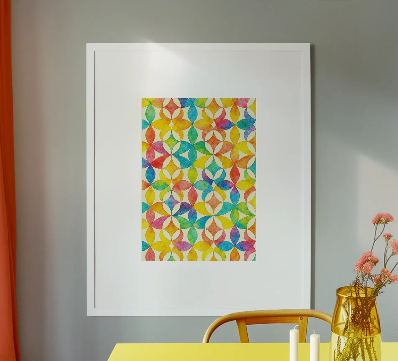 abstract geometric line art poster by arkhanz