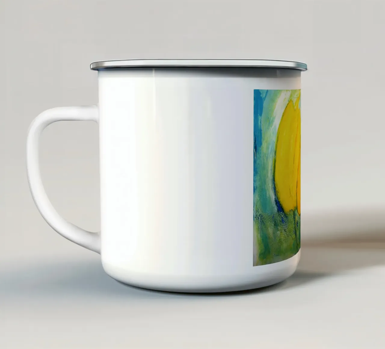 Gelbe Tulpen tazza in smalto da Anita Gewald