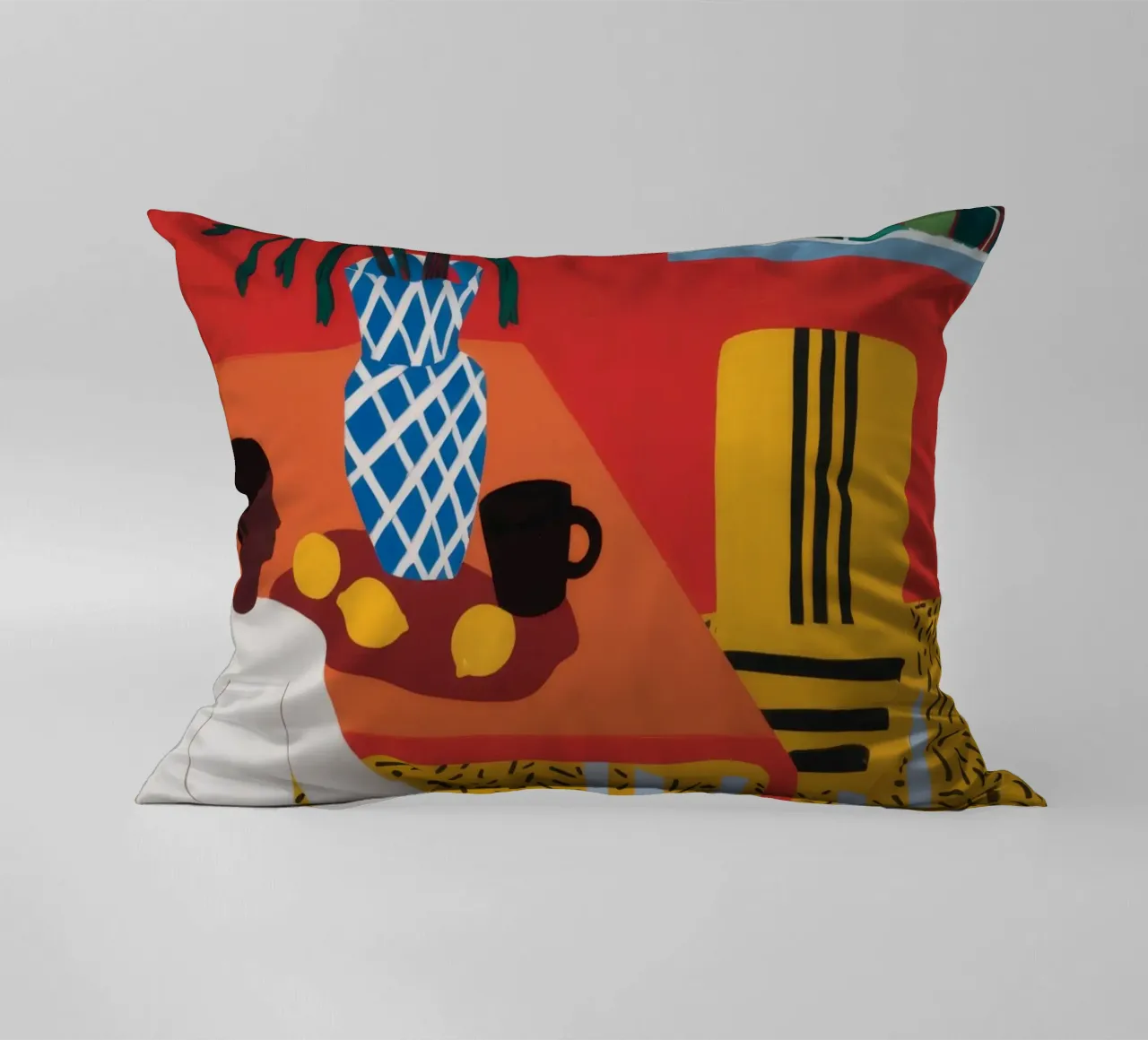 Leopard Print Contemplation decorative cushion by Tiga Bersama
