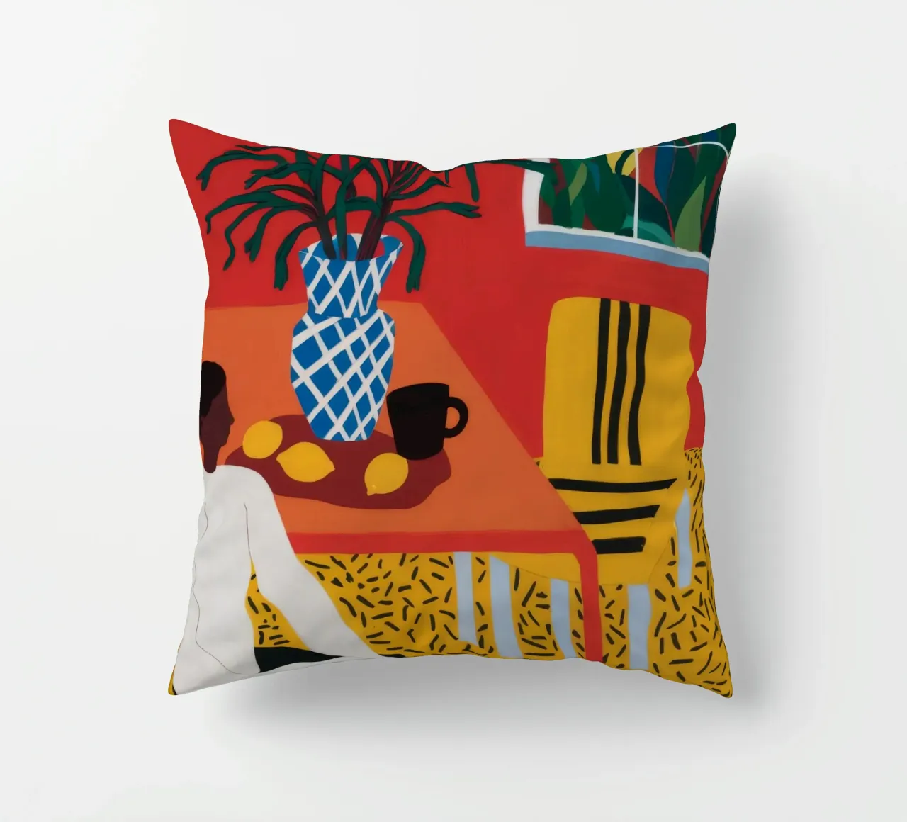 Leopardenmuster Kontemplation Kissen von Tiga Bersama