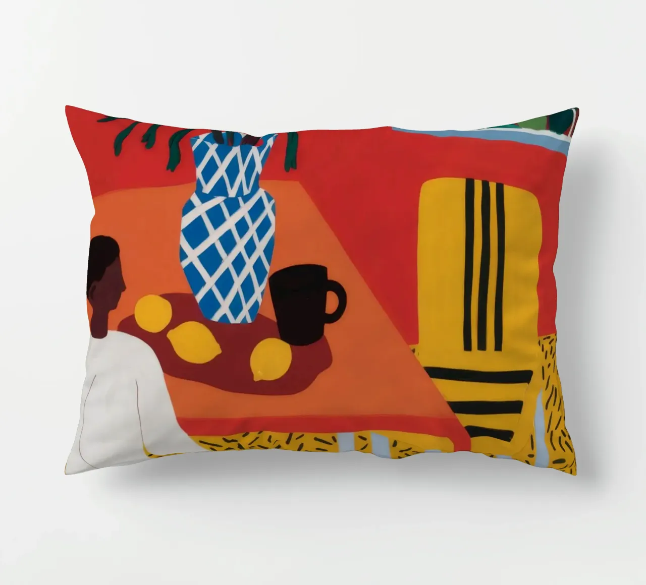 Leopard Print Contemplation decorative cushion by Tiga Bersama