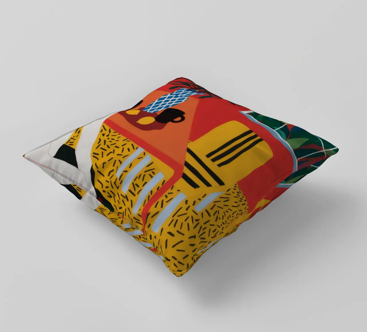 Leopard Print Contemplation decorative cushion by Tiga Bersama