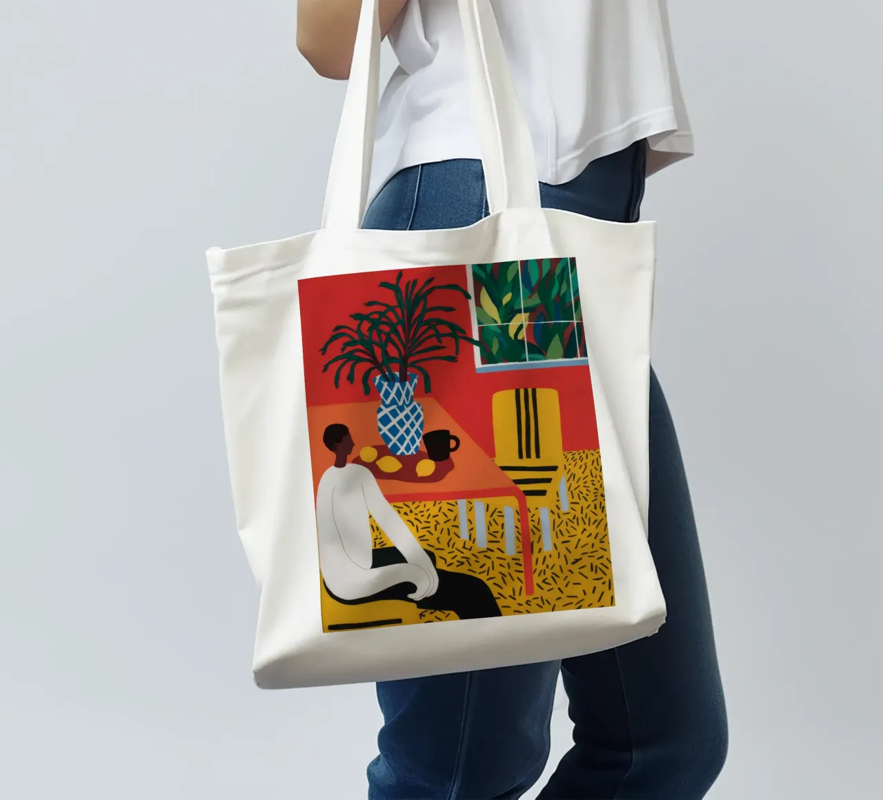 Leopard Print Contemplation tote bag by Tiga Bersama