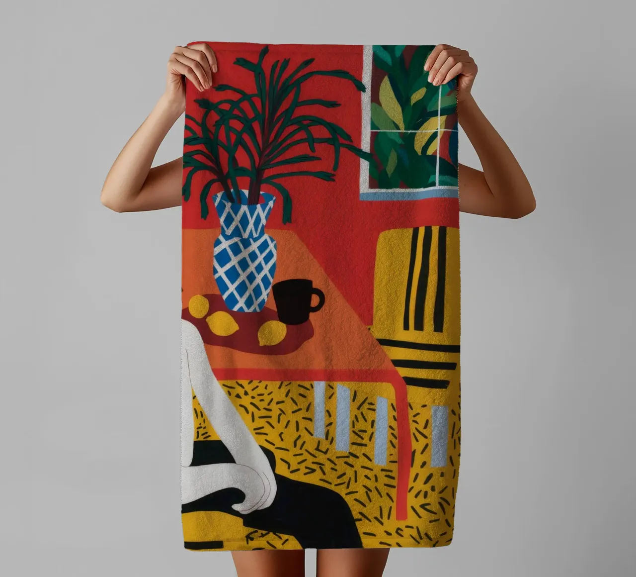 Leopard Print Contemplation towel by Tiga Bersama