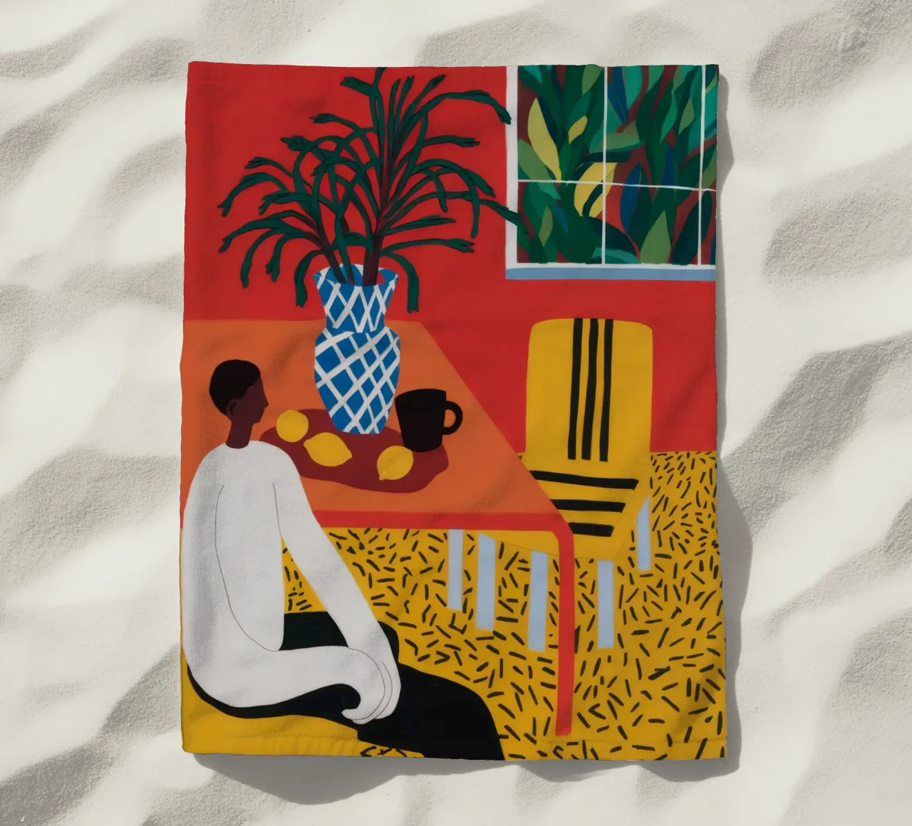 Luipaardprint overpeinzing strandhanddoek van Tiga Bersama