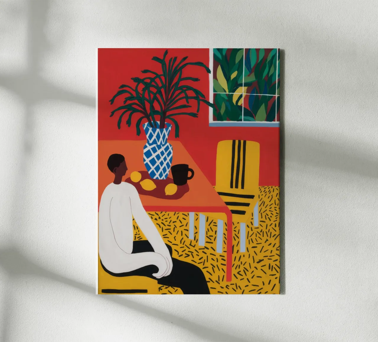Leopard Print Contemplation canvas by Tiga Bersama
