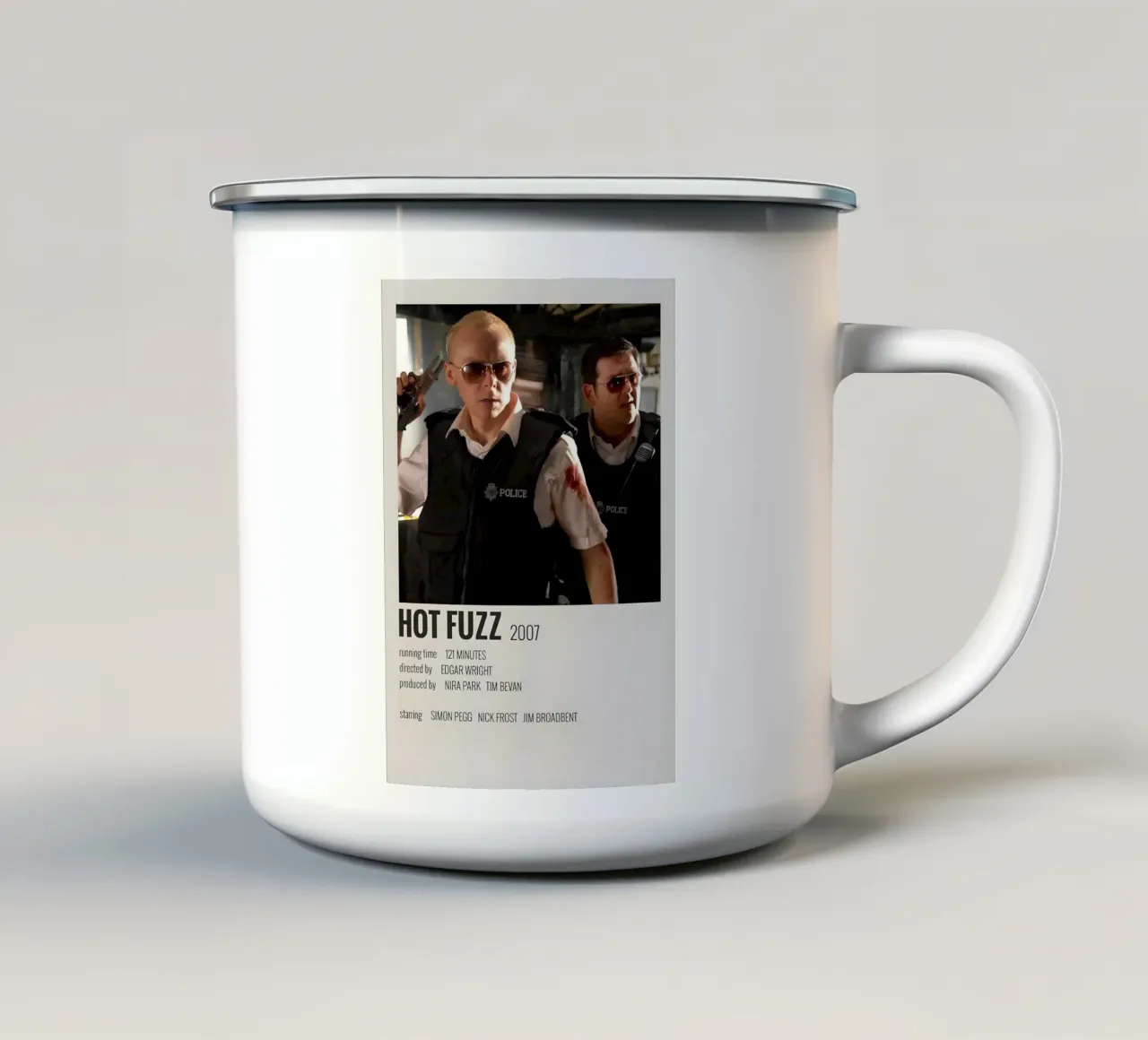 HOT FUZZ 2007 tazza in smalto da MVFminimalist