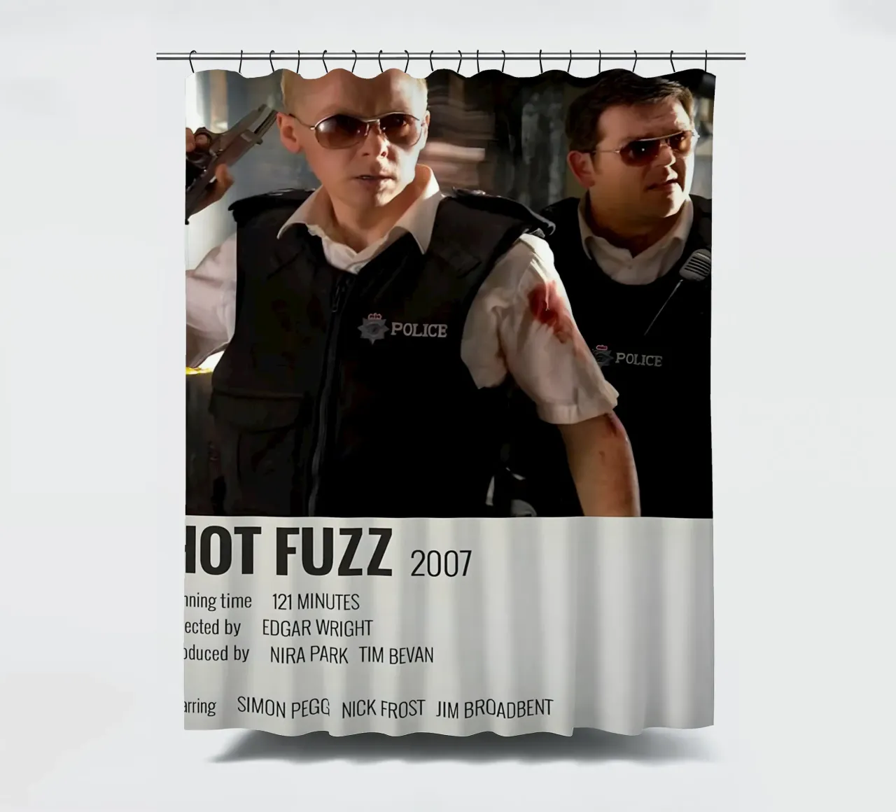 HOT FUZZ 2007 tenda da doccia da MVFminimalist
