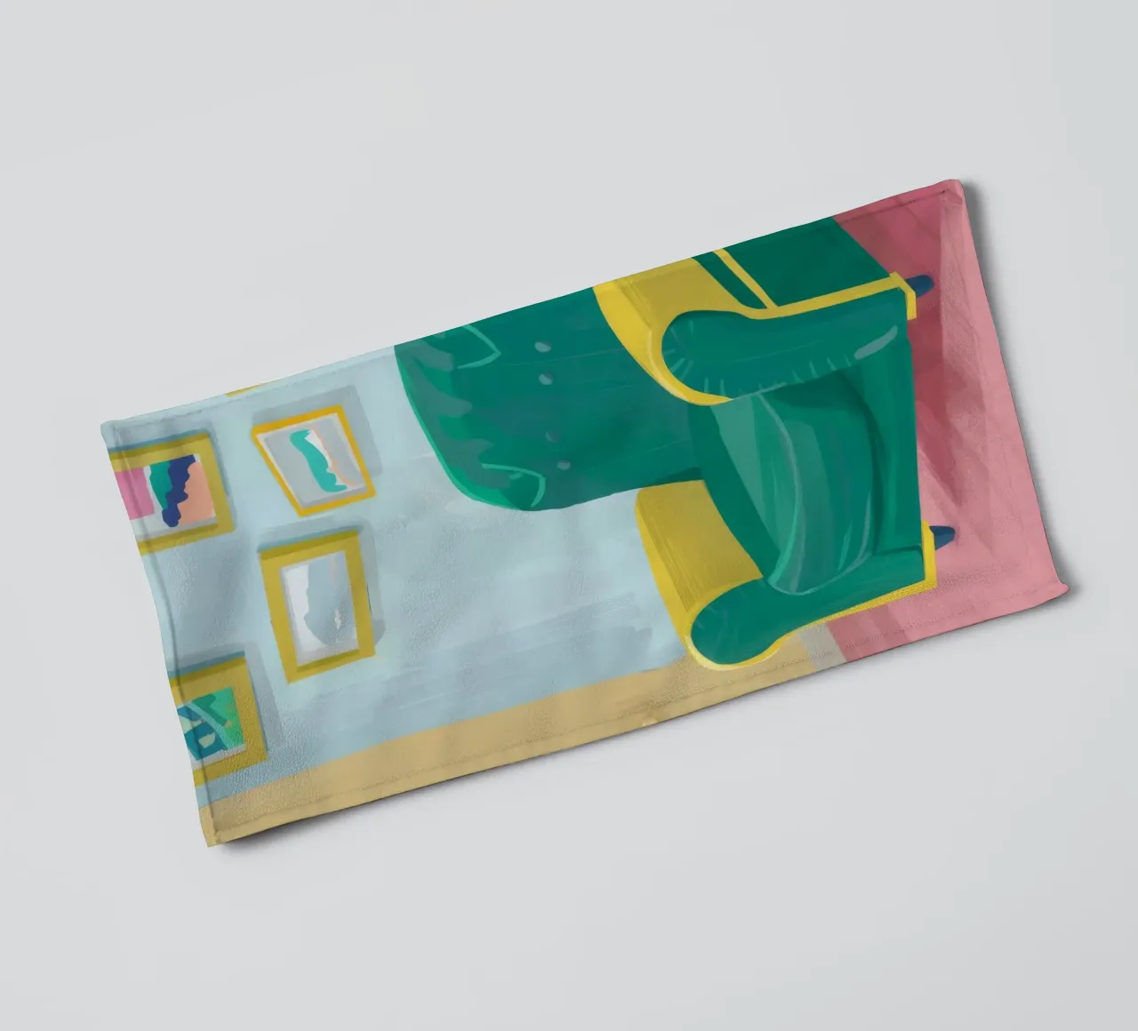 Green Armchair Solitude towel by Tiga Bersama