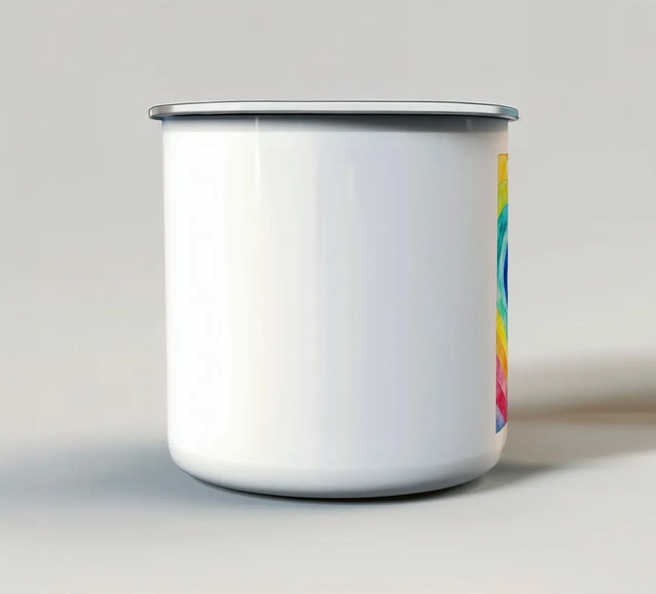 linea geometrica astratta dell'amore tazza in smalto da arkhanz