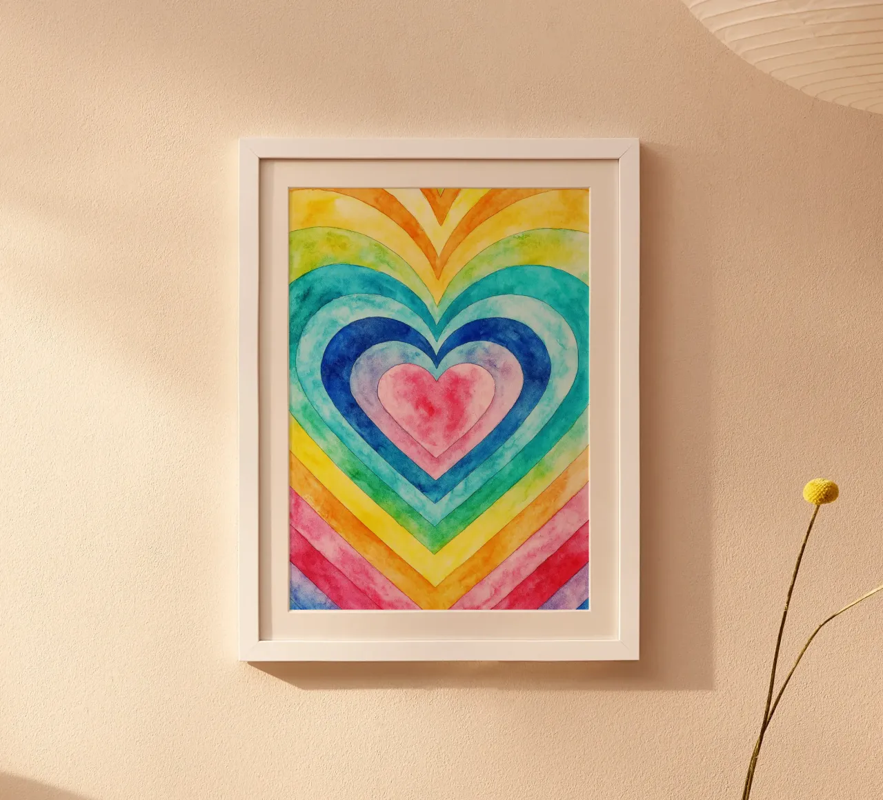 linea geometrica astratta dell'amore poster con telaio in alluminio da arkhanz