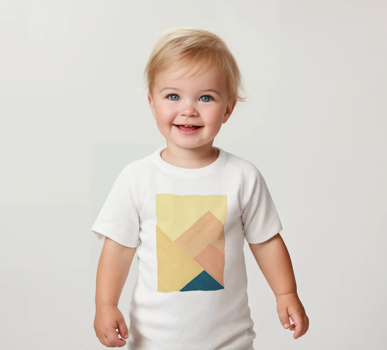 abstrakte geometrische Berglinie Baby T-Shirt von arkhanz