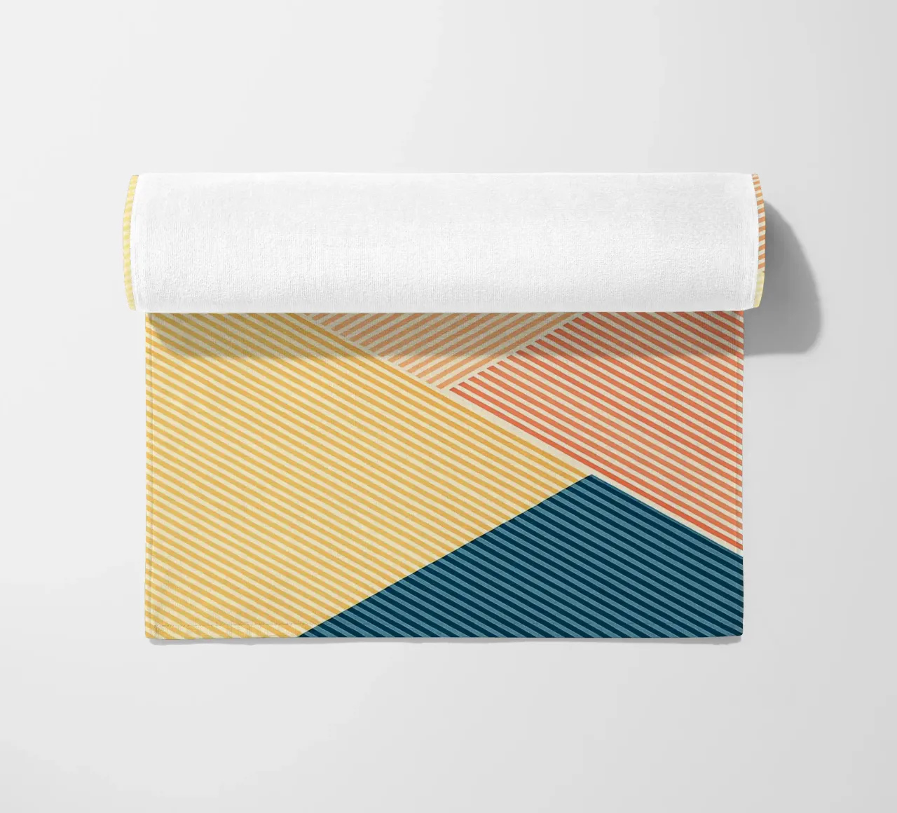 abstract geometric mountain line beach towel by arkhanz
