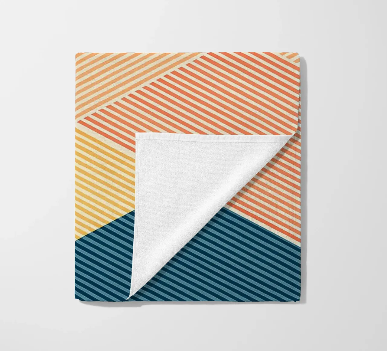 abstract geometric mountain line beach towel by arkhanz
