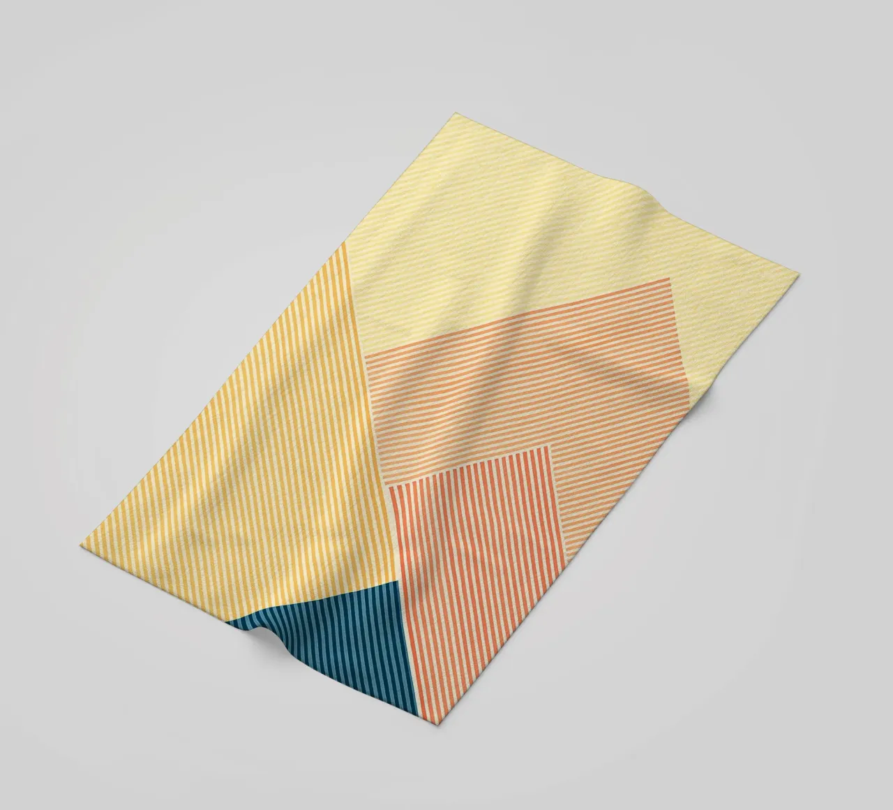 abstract geometric mountain line beach towel by arkhanz