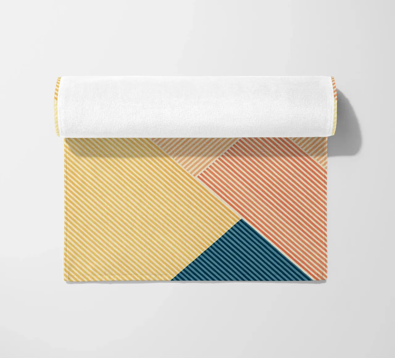 abstract geometric mountain line beach towel by arkhanz