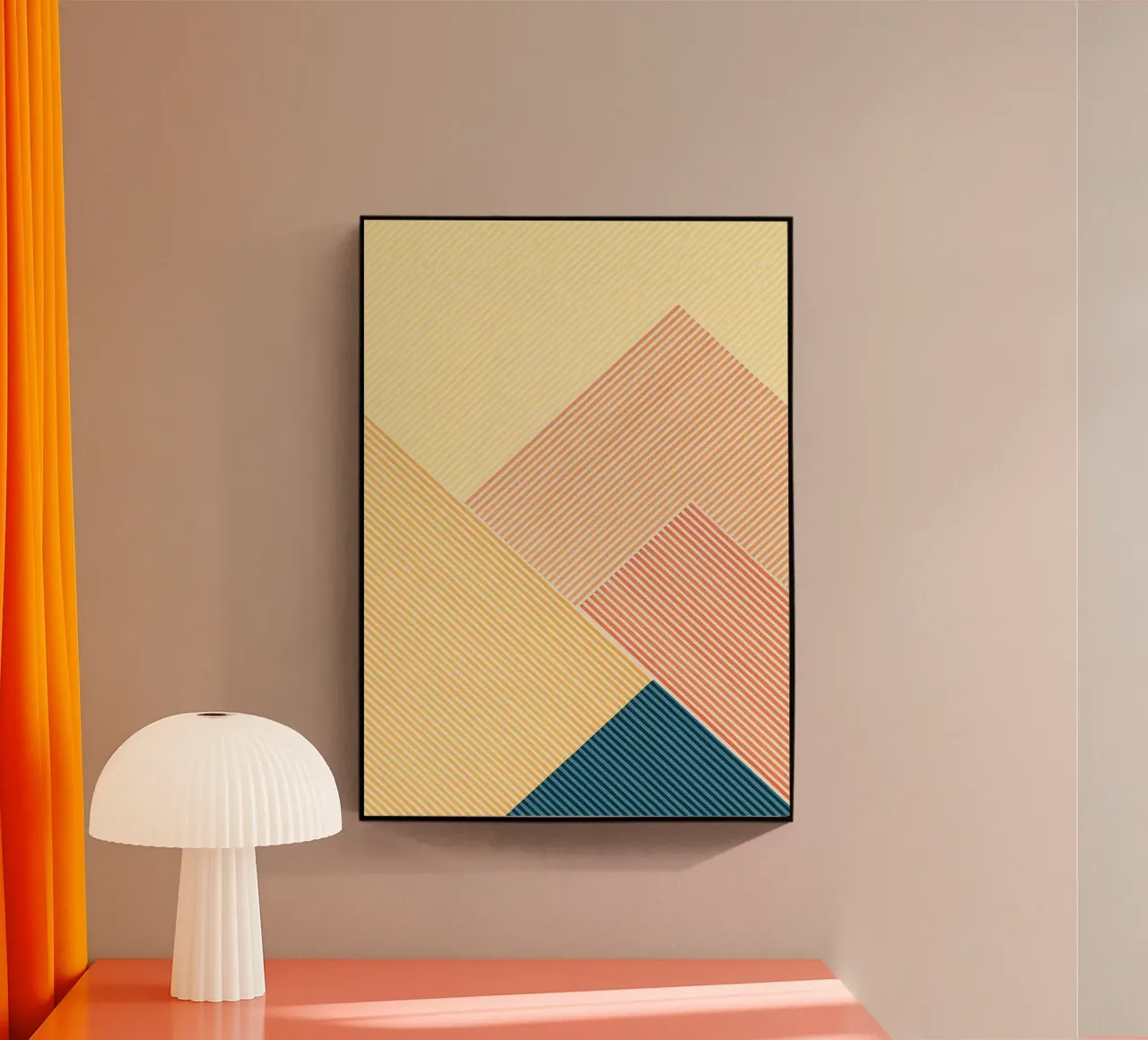 línea geométrica abstracta de montaña metacrilato de arkhanz