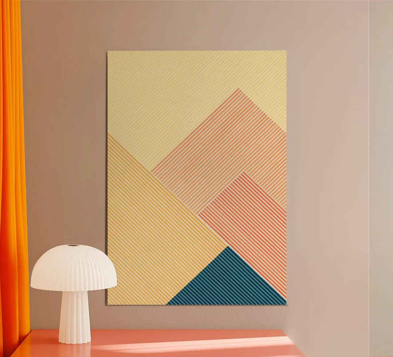 abstract geometric mountain line hahnemühle by arkhanz