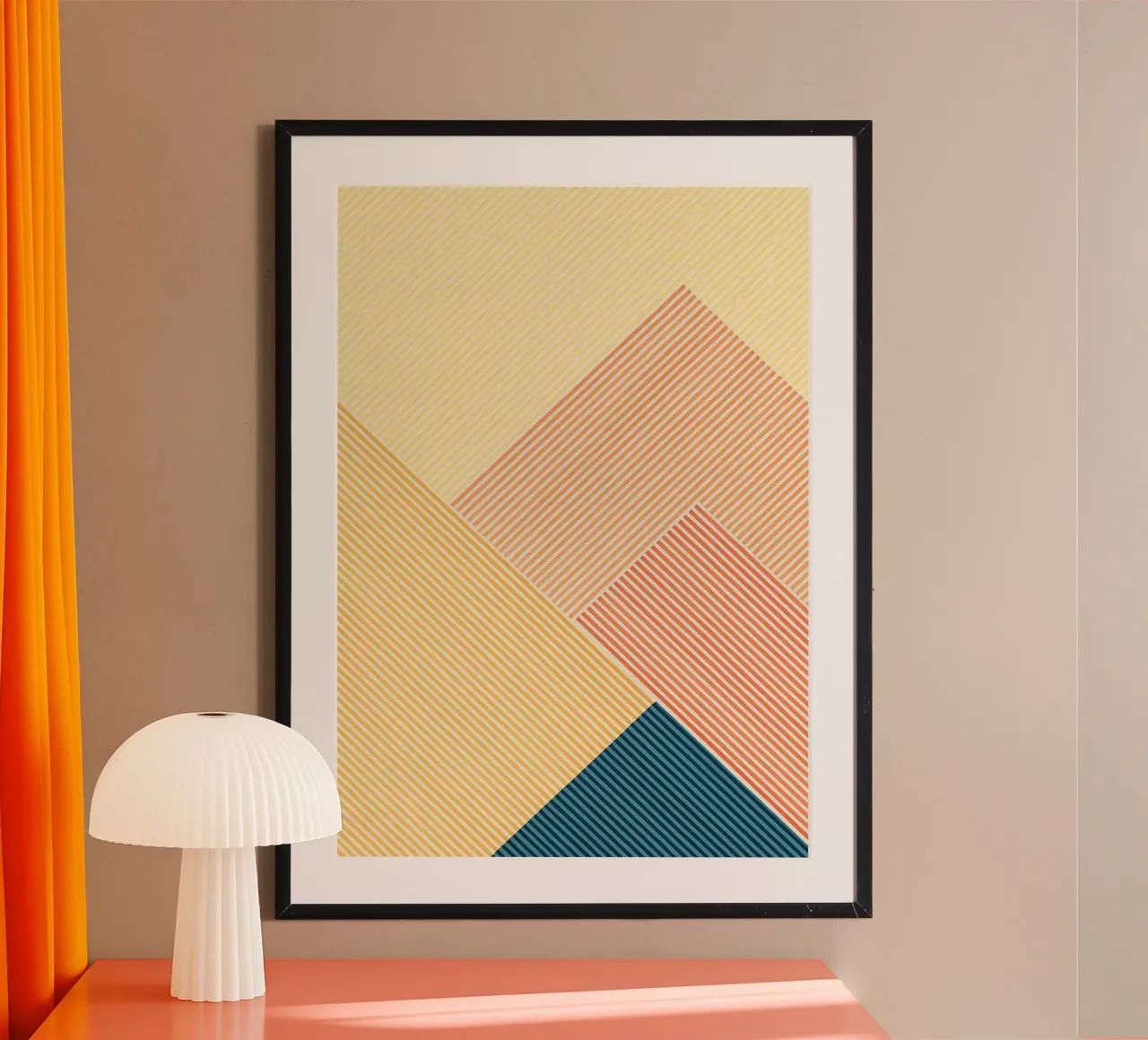 abstract geometric mountain line hahnemühle by arkhanz