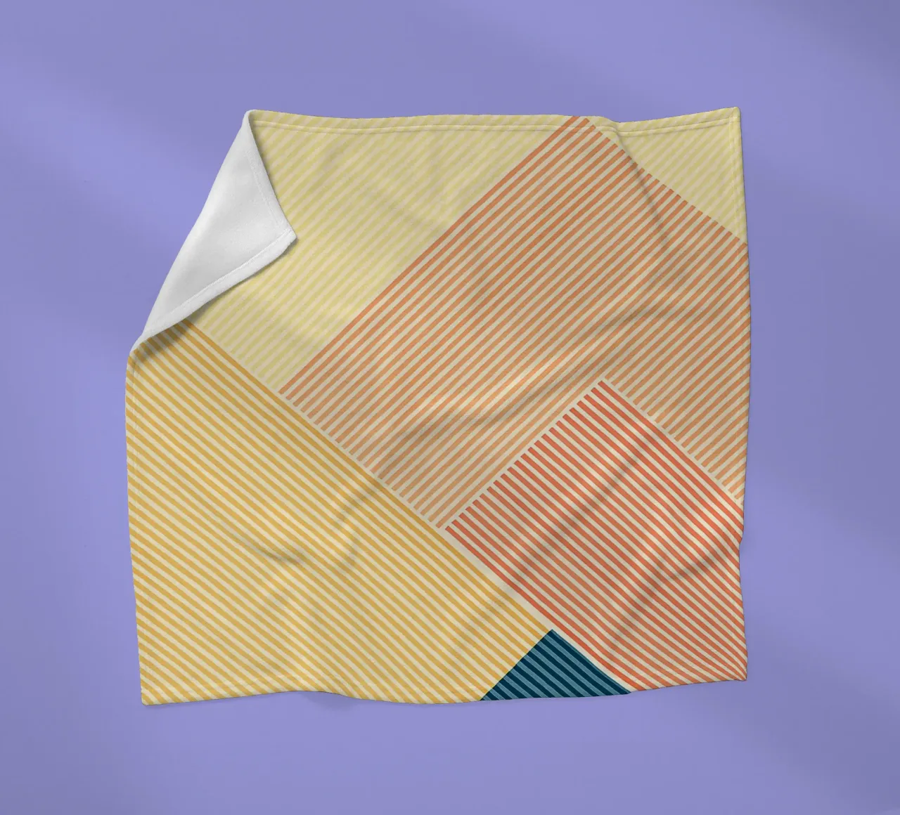 abstract geometric mountain line fleece blanket by arkhanz