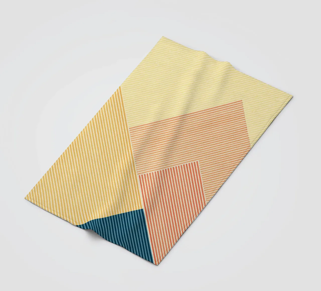abstract geometric mountain line fleece blanket by arkhanz