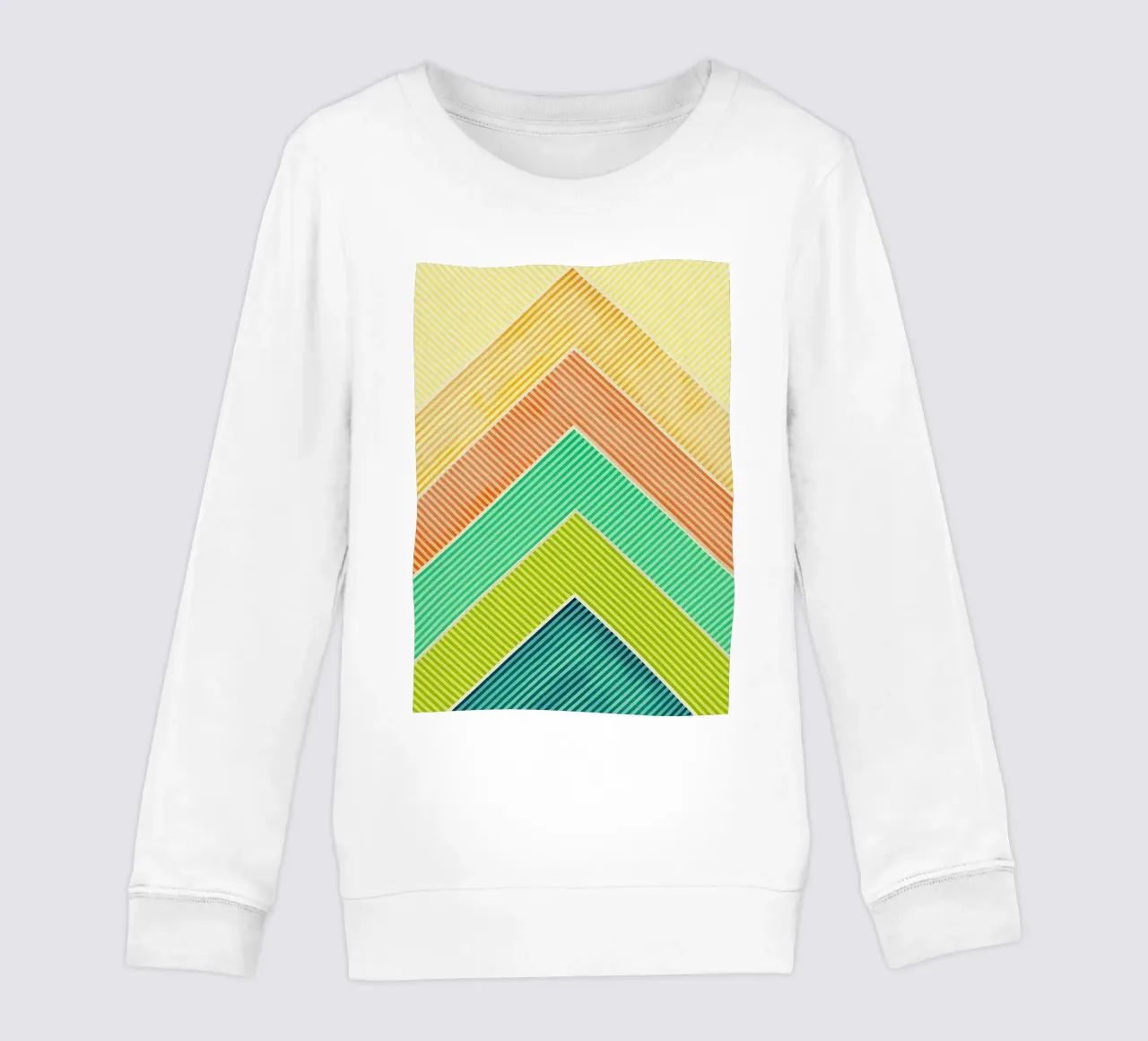 abstract geometric mountains line kids sweatshirt by arkhanz