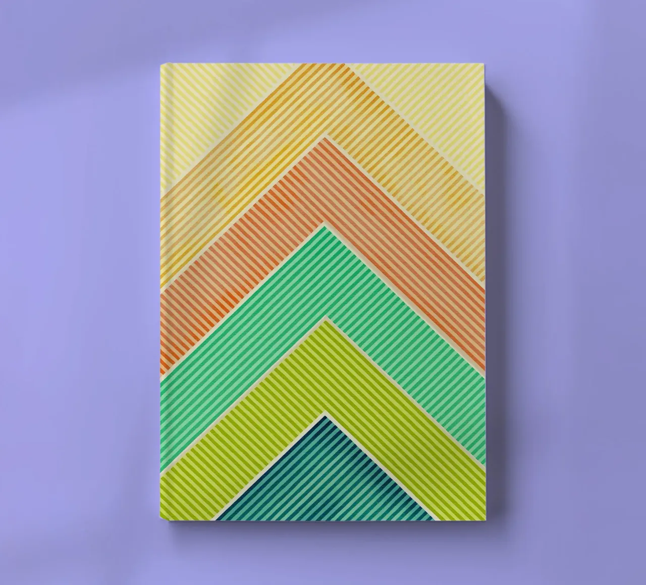 abstract geometric mountains line notebook by arkhanz