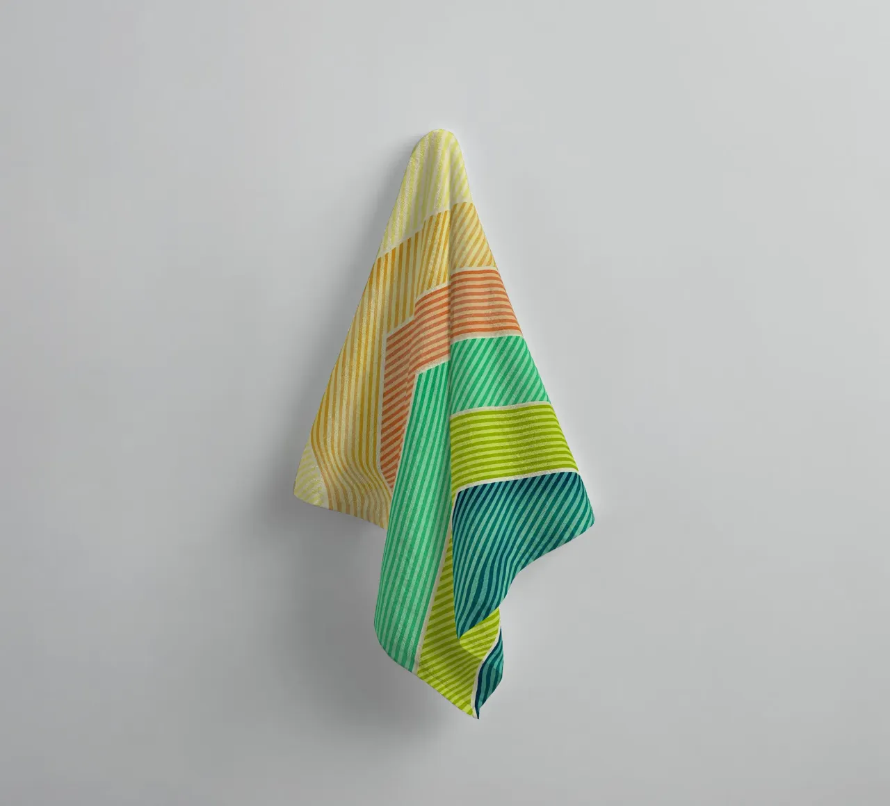 abstract geometric mountains line towel by arkhanz