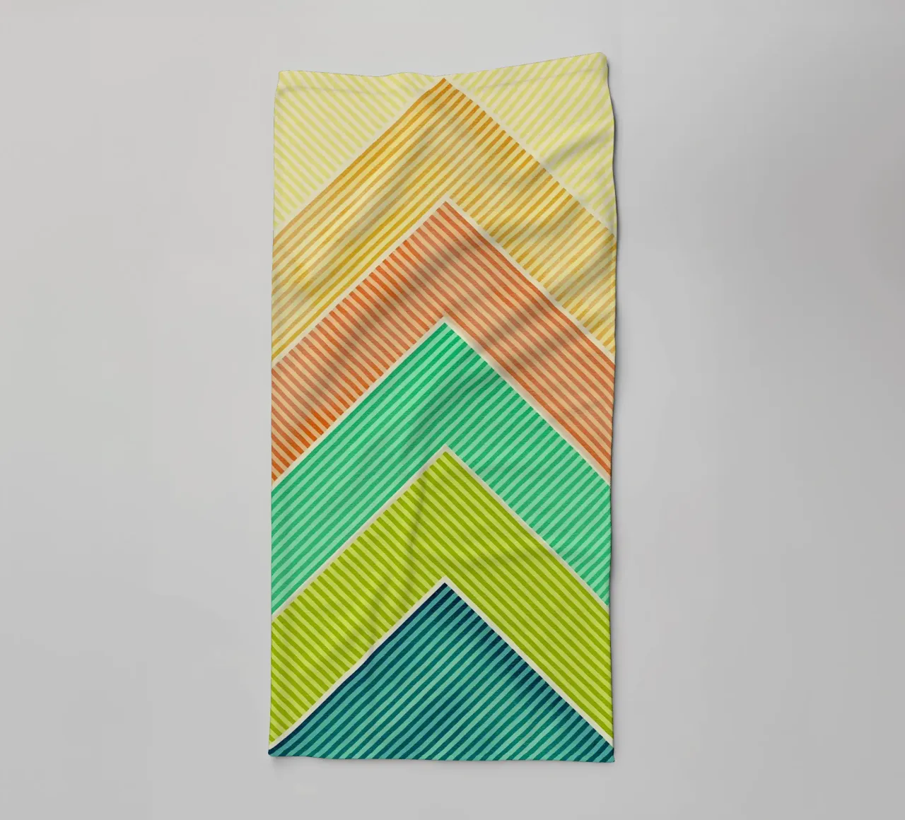 abstract geometric mountains line towel by arkhanz